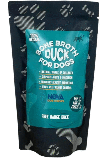 Nova dog chews Duck Bone broth for dogs – Premium 100% Natural for dog’s health - High in collagen and protein Supports Joint & Digestion, Hydration, and enhance Gut Health – Free Range - 230ml